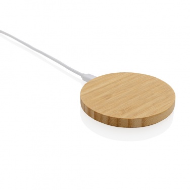 Logo trade advertising product photo of: Bamboo 15W wireless charger